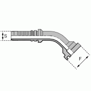 3000 PSI - Série Légère - Double accrochage - 45° (SFL45-IN) - 12 , 3/4" , 19 , 16 , 1" , 44.5 , 8