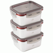 Boîte Inox avec Couvercle PP Ecoinox 260 ml - Lot de 3 - Lacor - 8414271646232