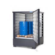 Box de stockage solidmaxx type c 1.1 - conteneur de stockage pour produits dangereux - denios - galvanisé, pour 4 fûts de 200 litres ou 1 cuve de 1000 litres