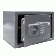 Coffre-fort de sécurité 16.5L gris - serrure électronique - 2 clés de secours - non ignifugé