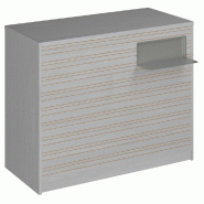 Comptoir Vertigo H T04nat. Spl.Droit L120cm 2tabl.Couliss.4tab.Amovib.Noyercla