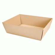 Corbeille carton microcannelure naturel 40x26x6cm - par 20