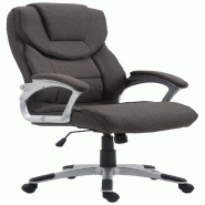 Décoshop26 - Fauteuil de bureau dossier inclinable hauteur réglable en tissu gris foncé cadre métal 10_0006989 - gris métal 3000265871442