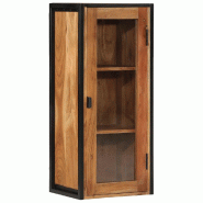 Helloshop26 - Armoire de salle de bain murale 40 x 30 x 90 cm rangement pratique ambiance naturelle en bois acacia 02_0047565 - Bois massif 3000234846
