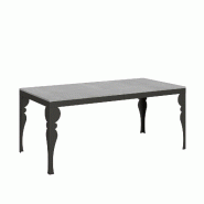 Itamoby Table Extensible 90X180/440 Cm Paxon Evolution Ciment Structure Anthracite - gris VE185TAPXNEVO-CM-AN