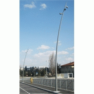 Mât d'éclairage public cylindro-conique conilux cintré / hauteur 3 - 10 m / en acier galvanisé / diamètre de base 200 - 300 mm Mât d'éclairage public cylindro-conique conilux cintré / hauteur 3 - 10 m / en acier galvanisé / diamètre de base 200 - 300 mm