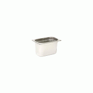 Plateau gastronorme Comas GN 1/4 CM.26,5 x 16,2 x 4 cm en acier inoxydable 18/10 - gris Acier inoxydable 18/10 8425734105869