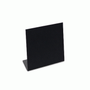 PLEXIROM Ardoise de table en ''l'' larg. 10xhaut. 7cm par 10 - noir W00025-10