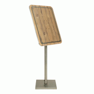 Porte-menu en bois 4xA4 avec poteau et socle | Securit - CX073