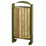 ROSSIGNOL Corbeille 60 L arkea facade bois - bois / vert olive ROSSIGNOL Corbeille 60 L arkea facade bois - bois / vert olive