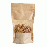 Sachet fermeture zip et fenêtre 500 gr 13x7x22.5 cm - par 100