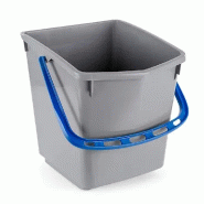 Seau 15 lt gris avec anse bleue