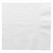 Serviette ouate 3 plis blanc avec bord en relief 40x40cm - par 1000