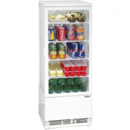 Vitrine réfrigérée positive froid ventilé, dégivrage automatique pour chr, traiteurs, boulangeries et pâtisseries - cvr98 blanc/noir casselin