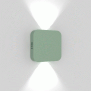 Zafferano Applique Led Roller Extérieur/Intérieur Sauge Double Émission Orientable Ip54 10.5W 3000K Lumière Chaude - vert 8054040729096