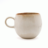 Bazar Bizar Mug en grès cérame 11x14x19 cm blanc - Lot de 6 - blanc Grès POCE053W-L-MTR6