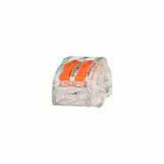 Borne à levier EAT0055 - Pot de 100 bornes - 2 entrées pour fils 0,2 à 4mm²