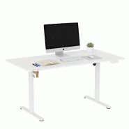 Bureau Worktime 160 x 80, réglable en hauteur électriquement, blanc, hjh OFFICE - blanc multi-matériau 802048 Bureau Worktime 160 x 80, réglable en hauteur électriquement, blanc, hjh OFFICE - blanc multi-matériau 802048