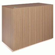 Comptoir Vertigo T03 MDF naturel et noyer avec tiroir 120x60x93cm