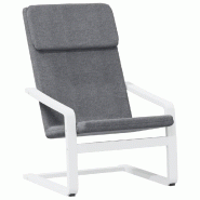 Décoshop26 - Fauteuil chaise de canapé design simple en tissu gris foncé et bois de bouleau DEC026693 - gris Bois massif 3000255959686