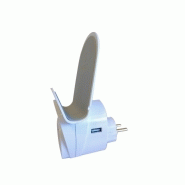 Dock de charge pour tablettes gris USB 3.1A et prise 16A Dock de charge pour tablettes gris USB 3.1A et prise 16A