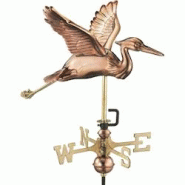 Girouette en cuivre Heron en vol Good Directions - jaune 5060557050250 Girouette en cuivre Heron en vol Good Directions - jaune 5060557050250