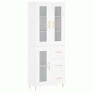 Helloshop26 - Buffet bahut commode armoire meuble de rangement organisateur cuisine salle de séjour salon haut 69,5 x 34 x 180 cm 02_0032632 - 300021_0
