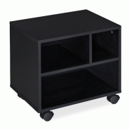 Helloshop26 - Caisson à roulettes bureau mobile 35,5 x 40 x 30 cm espace de rangement pratique ambiance moderne en aggloméré noir 13_0009888 - noir