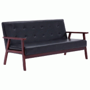 Helloshop26 - Ensemble de canapés 2 pièces 158 x 67 x 73,5 cm similicuir noir 02_0019538 - noir polyester 3000999388001