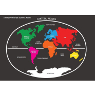 Jeux thermocollés - Carte du monde - Référence BTJT07 Jeux thermocollés - Carte du monde - Référence BTJT07