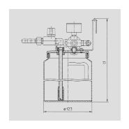 Petits réservoirs d´alimentation à pression contenu 1 litre - krautzberger - aluminium