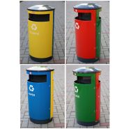 Poubelle tri sélectif en acier galvanisé_1