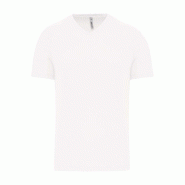 T-shirt de sport manches courtes col v homme Blanc 3XL 100% Polyester - XXXL blanc 3663639064828