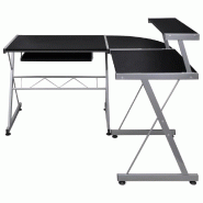 VidaXL Bureau d'ordinateur d'angle Noir 132x112x99cm Bois d'ingénierie Modèle Atlas Creator - noir Bois manufacturé 20585