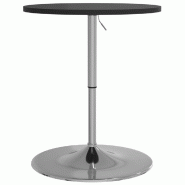 VidaXL Table de bar noir 60x60x90 cm bois d'ingénierie et acier chromé Modèle Helios Pure Pro - noir 4007193