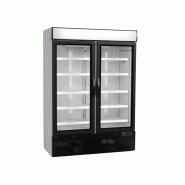 Vitrine réfrigérée murale 2 portes JULIA - 1m37x0.70mx1m99 - 4 niveaux de grilles + base - LED - EUROVITRINE