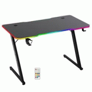 Amstrad DESK120Z-LED-AURORA Bureau informatique avec retroéclairage RGB - Largeur 1m20 - Finition carbone - Télécommande - noir 3666630010351 Amstrad DESK120Z-LED-AURORA Bureau informatique avec retroéclairage RGB - Largeur 1m20 - Finition carbone - Télécommande - noir 3666630010351