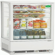 Bartscher Mini vitrine réfrigérée 98L - blanc multi-matériau 700298G