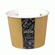 Bucket poulet NOVABOX carton décor 4500 ml - Poulet frit & portions à partager - Lot de 200 - multicolore en carton BCV150