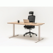 Bureau individuel Fango - large choix de dimensions 120/140/160 x 70/80 cm - bois mélaminé 28 mm - piètement acier en T Bureau individuel Fango - large choix de dimensions 120/140/160 x 70/80 cm - bois mélaminé 28 mm - piètement acier en T
