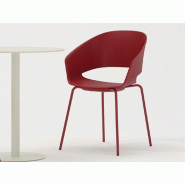 Chaise polyvalente Annie pieds métal empilable par 4