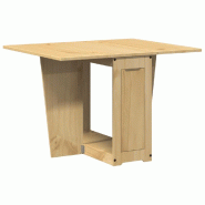 Décoshop26 - Table de salle à manger cuisine plateau de table à abattants bois de pin couleur cire marron miel DEC036907 - marron Bois massif 30002 Décoshop26 - Table de salle à manger cuisine plateau de table à abattants bois de pin couleur cire marron miel DEC036907 - marron Bois massif 30002
