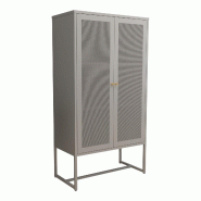 Helloshop26 - Armoire étagère meuble de rangement métallique acier 150 x 80 x 40 cm gris 03_0008918 - gris métal 3000224417322