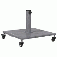 Helloshop26 - Base de parasol carrée design moderne extérieure 45 x 45 x 31,5 cm en acier gris foncé 02_0058925 - gris Bois massif 3000240848575