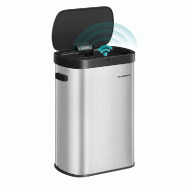 Helloshop26 - Poubelle de cuisine automatique 50 litres capteur de mouvement ouverture automatique ou tactile fermeture douce acier 12_0007205 - 30002