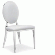 MENZZO Lot de 6 chaises médaillon Sofia Pieds Or Velours Taupe - blanc 3327480073599 MENZZO Lot de 6 chaises médaillon Sofia Pieds Or Velours Taupe - blanc 3327480073599