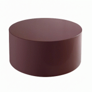 Oviala Business Table basse ronde 80 cm en MDF effet laqué bordeaux - violet 114337