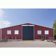 Porte sectionnelle industrielle NK4L Warm Lite - automatique, repliable en plafond, pleine en métal, isolation phonique et thermique - 12000 x 8000 mm_1