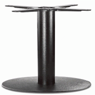 Proloisirs Pied Flat Central Rond Fonte Acier Rd 40 cm X 73 cm - Noir - noir acier AG0009