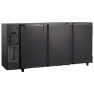 Réfrigérateur bar avec 3 portes battantes, 587 litres, -2°/+8°C - peinte en noir 2065x565x890 mm - VIRTUS - 0615402324243